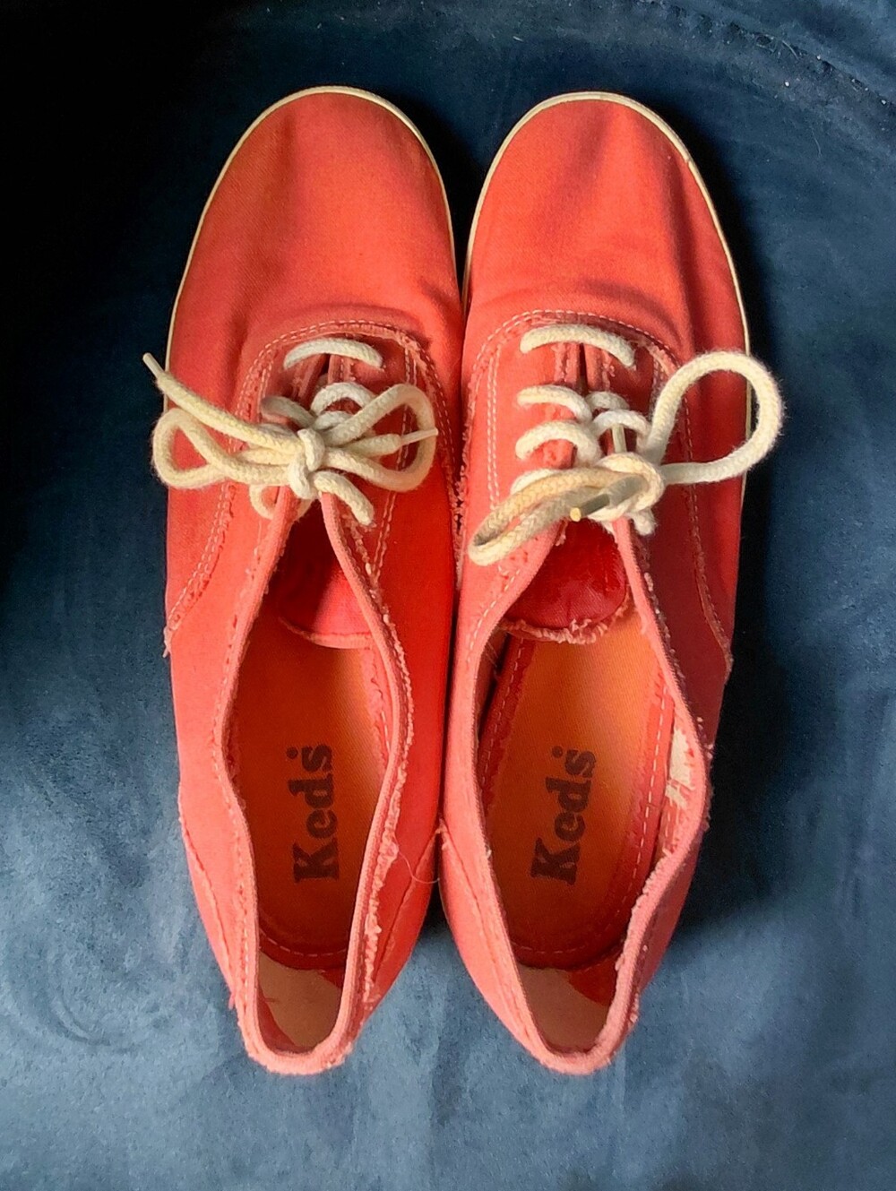 Keds Red Canvas Lace-Up Sneakers